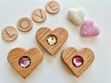 Load image into Gallery viewer, Red Oak Gem Hearts - Small
