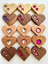 Load image into Gallery viewer, CUSTOM GEM - Mahogany Gem Hearts - Small
