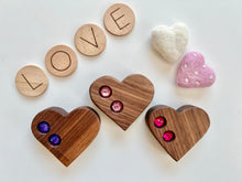 Load image into Gallery viewer, Walnut Gem Hearts - Small
