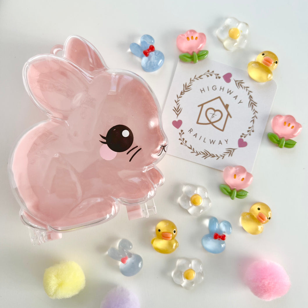 Bunny Container with Spring Pieces
