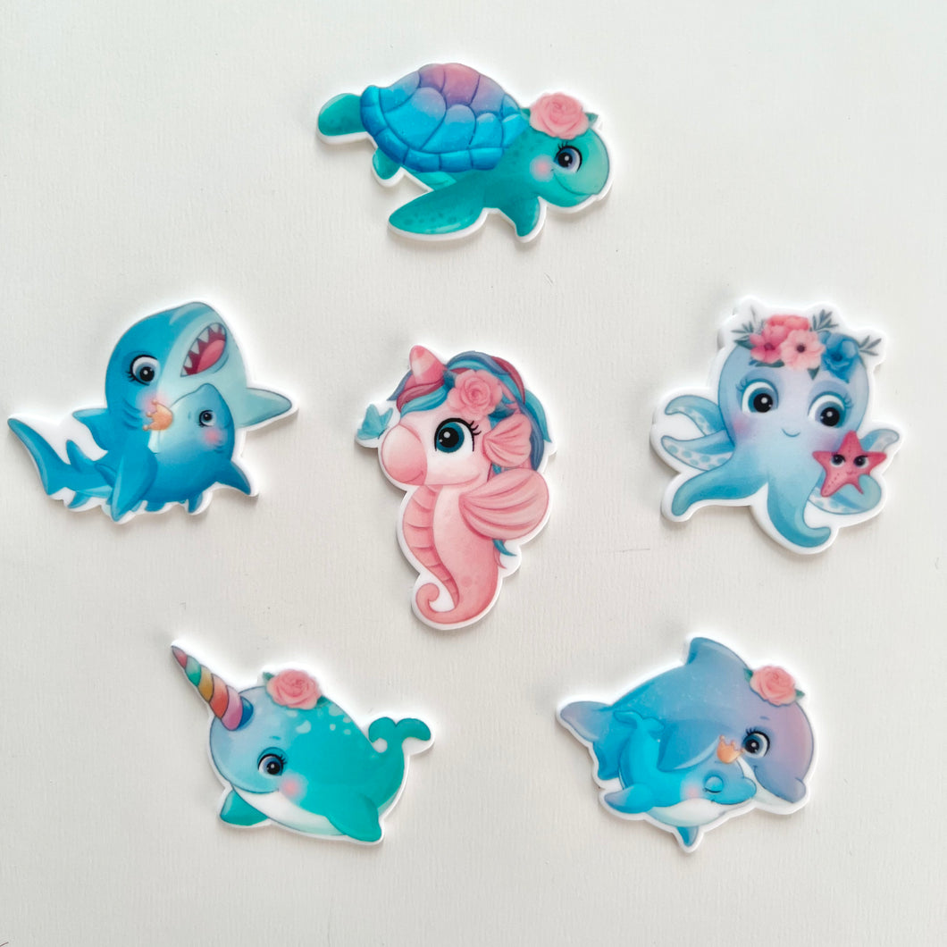 Ocean Animal Acrylic Tokens