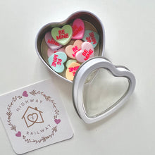 Load image into Gallery viewer, Heart Tin with Conversation Hearts
